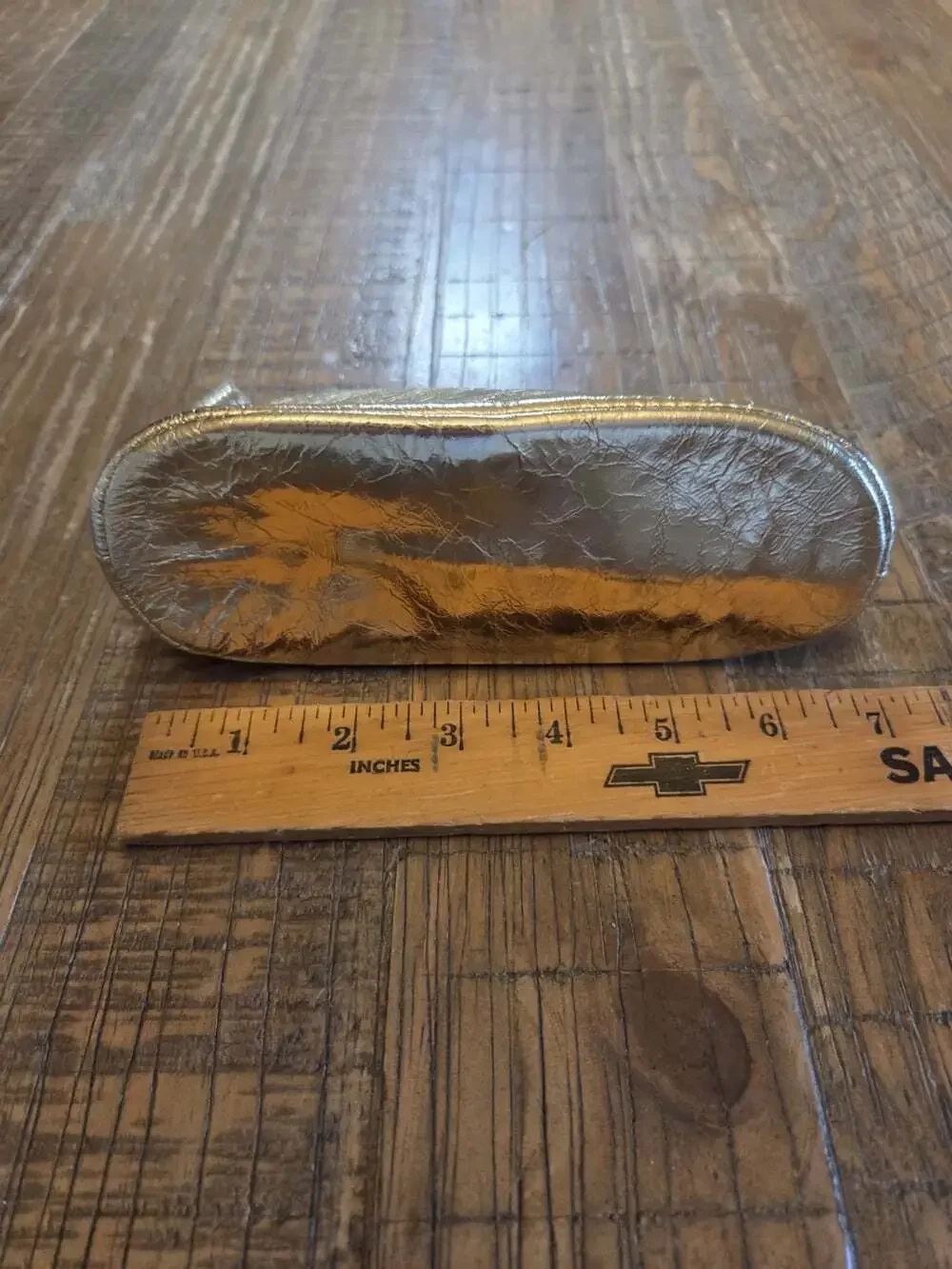 Madewell Gold Makeup Pouch